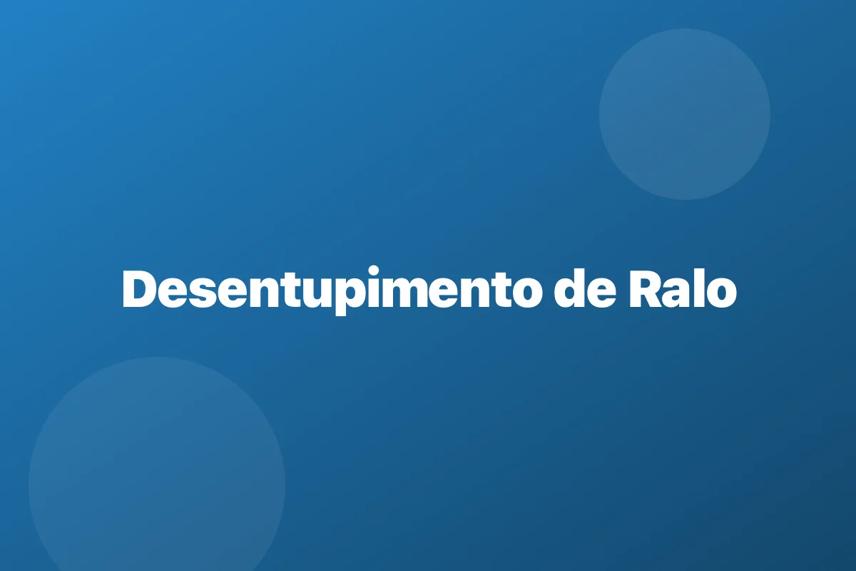 Desentupimento de ralo em Várzea Grande – escoamento garantido